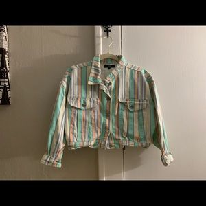 Missguided cropped denim jacket size 4